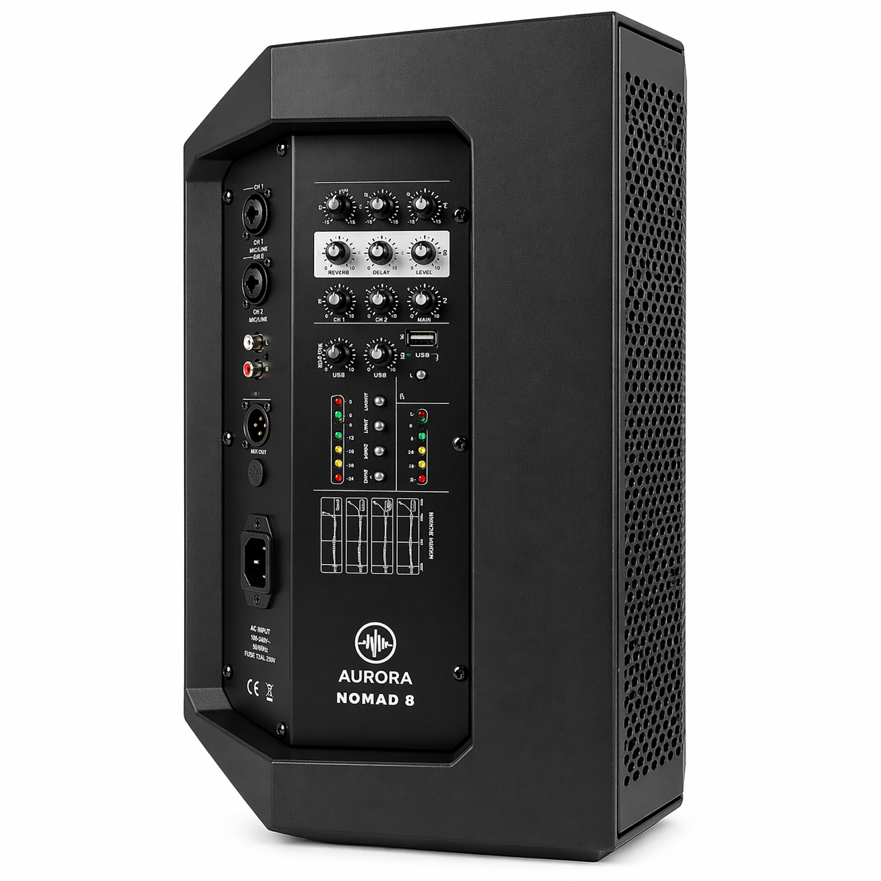 CABINA ALTAVOZ PARLANTE RECARGABLE 360W AURORA AVX NOMAD 8
