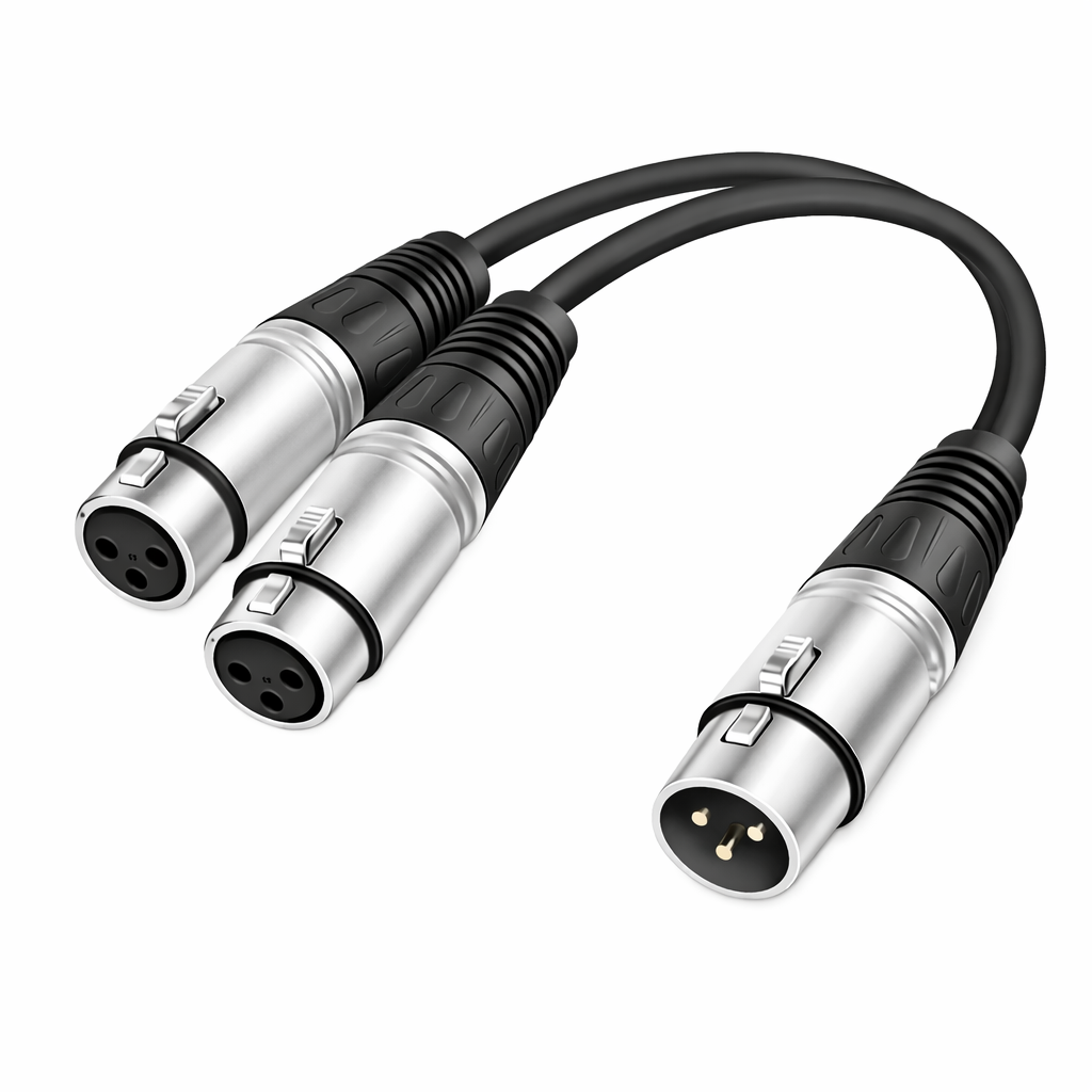 spliter economico XLR MACHO A DOS XLR HEMBRA CP-152 AMERICAN SOUN