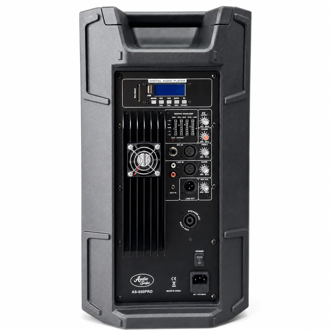 CABINA AUDIO SOUND AMPLIFICADA DE 8 PULGADAS USB, FM, BLUET, DE 8 PULGADAS AS-650PRO
