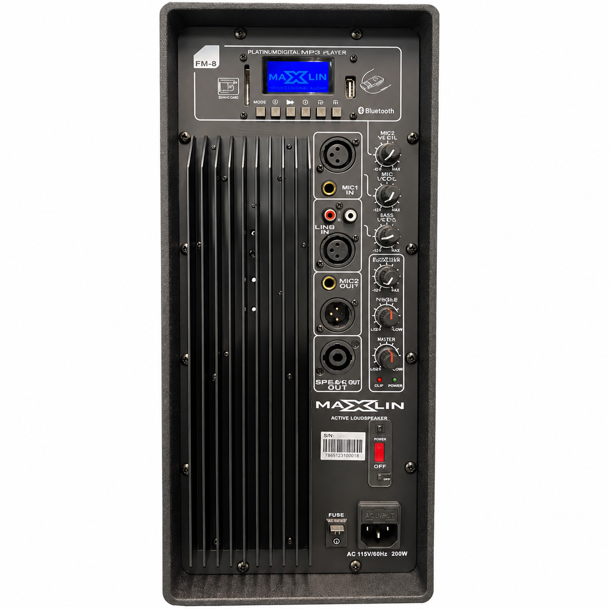 MX15Z COMBO MAXLIN CABINA DE 15 PULGADAS CON BASE Y MICROFONO