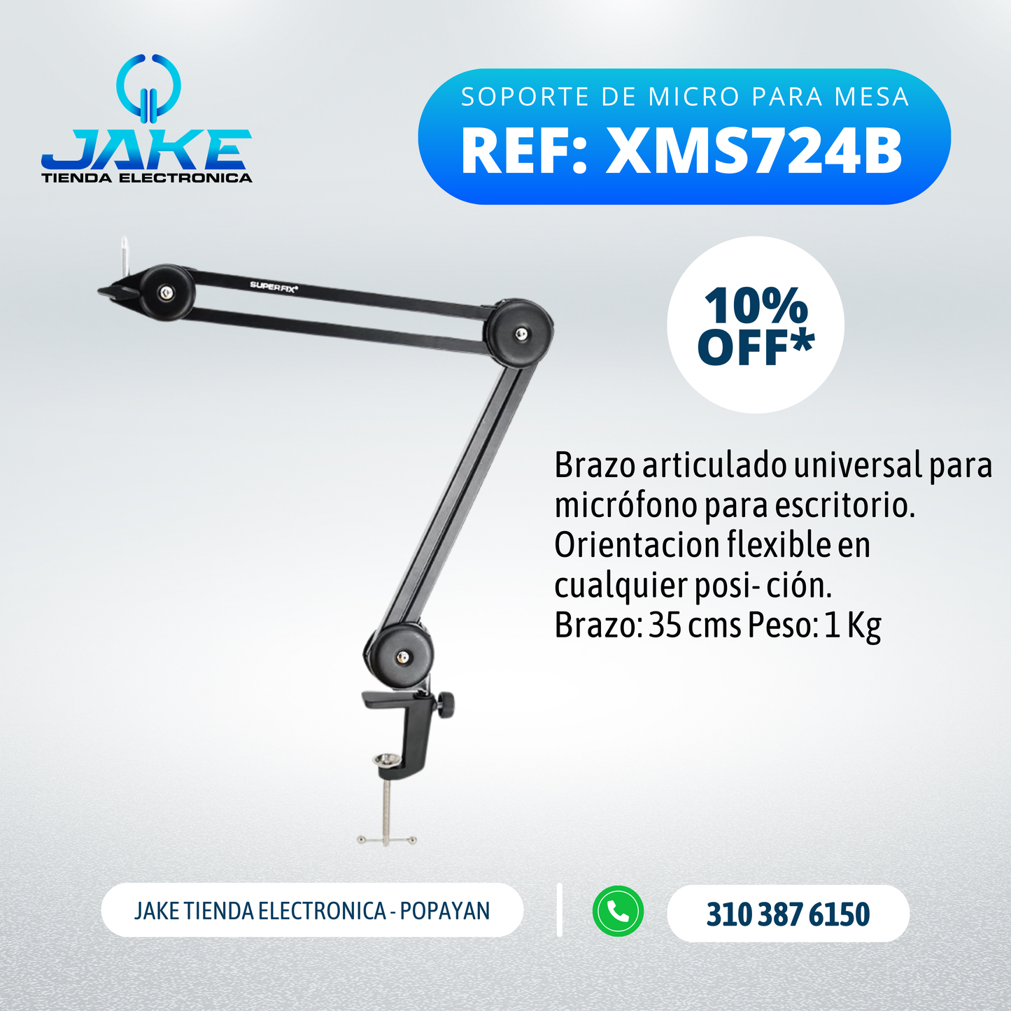 Soporte Para Micrófono de Mesa XMS724B