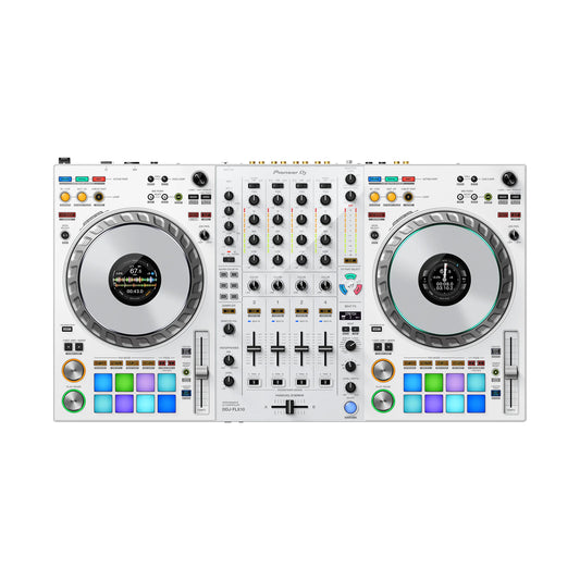 CONTROLADOR DJ PROFESIONAL DDJFLX10W PIONEER DJ 4 CANALES  JOG 206 MM  TRACK SEPARATION
