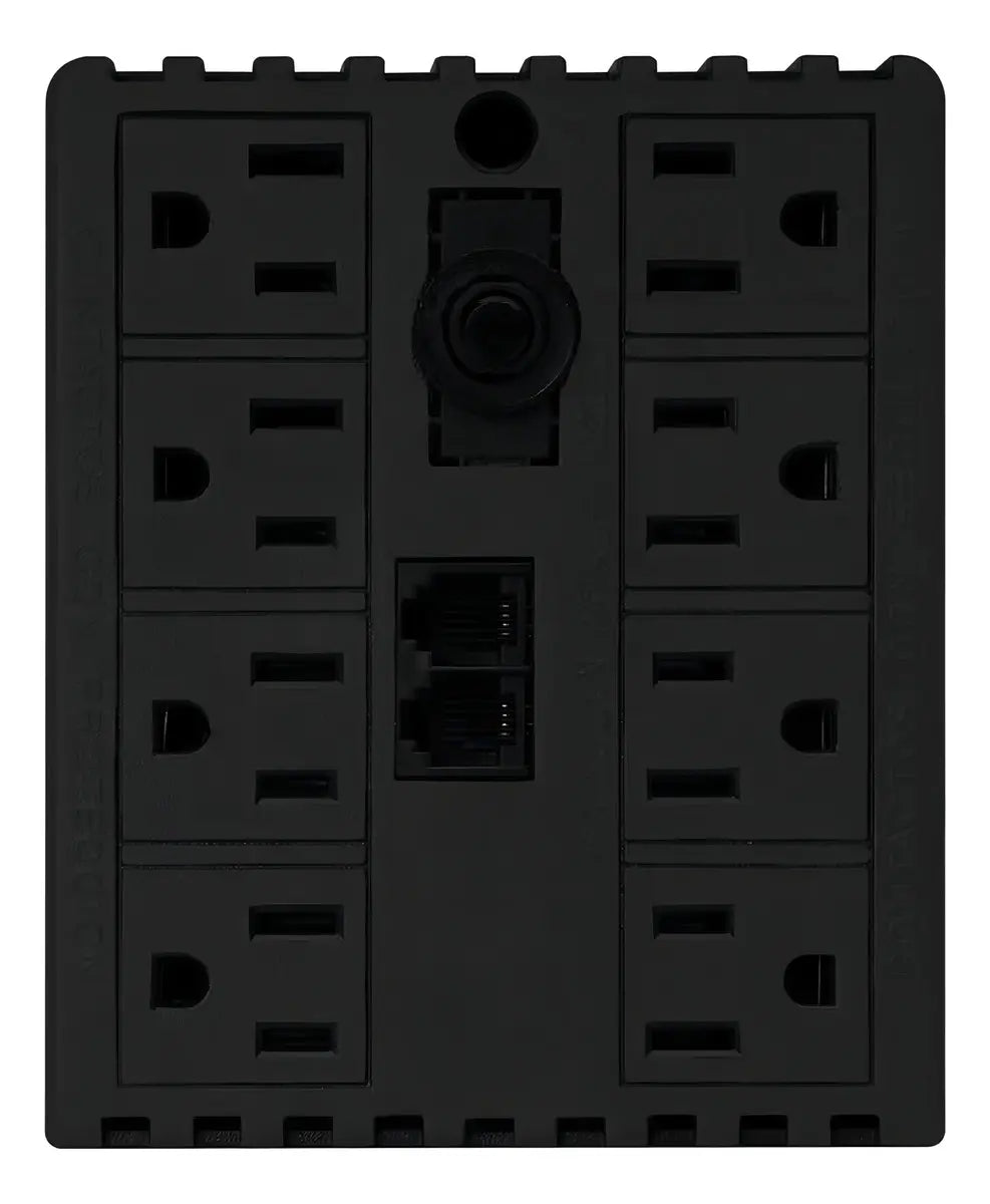 Regulador De Voltaje Powest 2200VA 8 Tomas LED Para Hogar Y Oficina