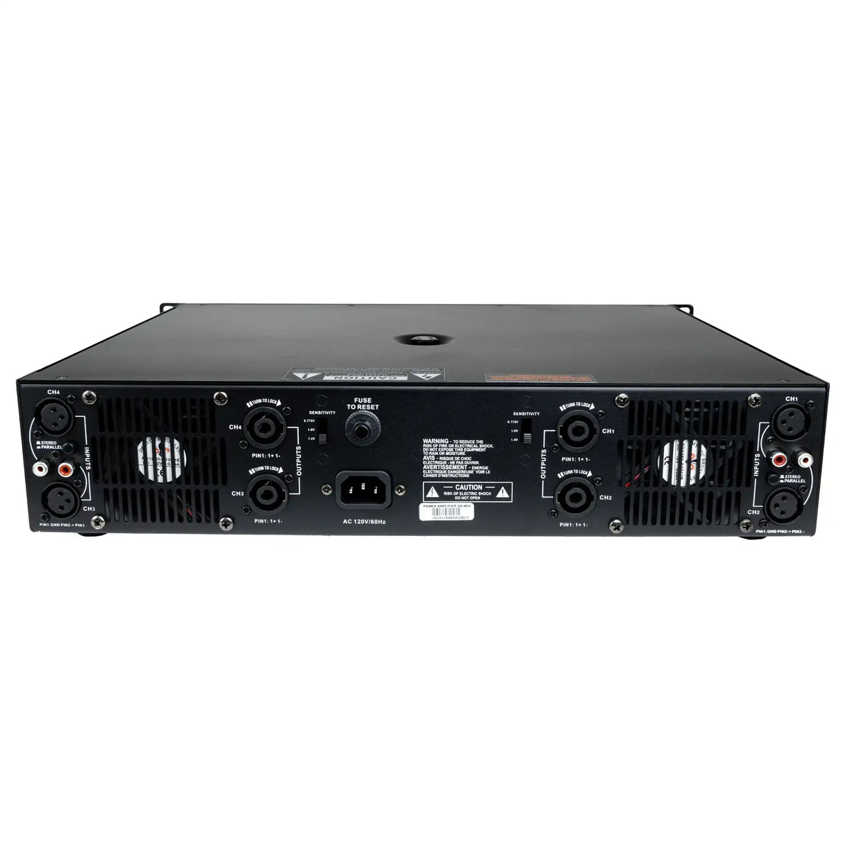 G6-4CH PLANTA O AMPLIFICADOR PRO DJ 4 CANALES DE 600WTS