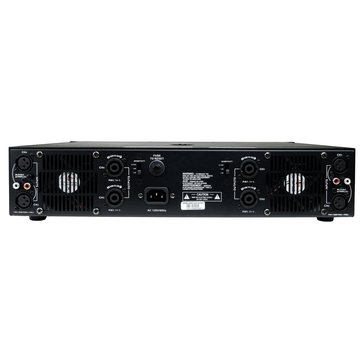 G6-4CH PLANTA O AMPLIFICADOR PRO DJ 4 CANALES DE 600WTS
