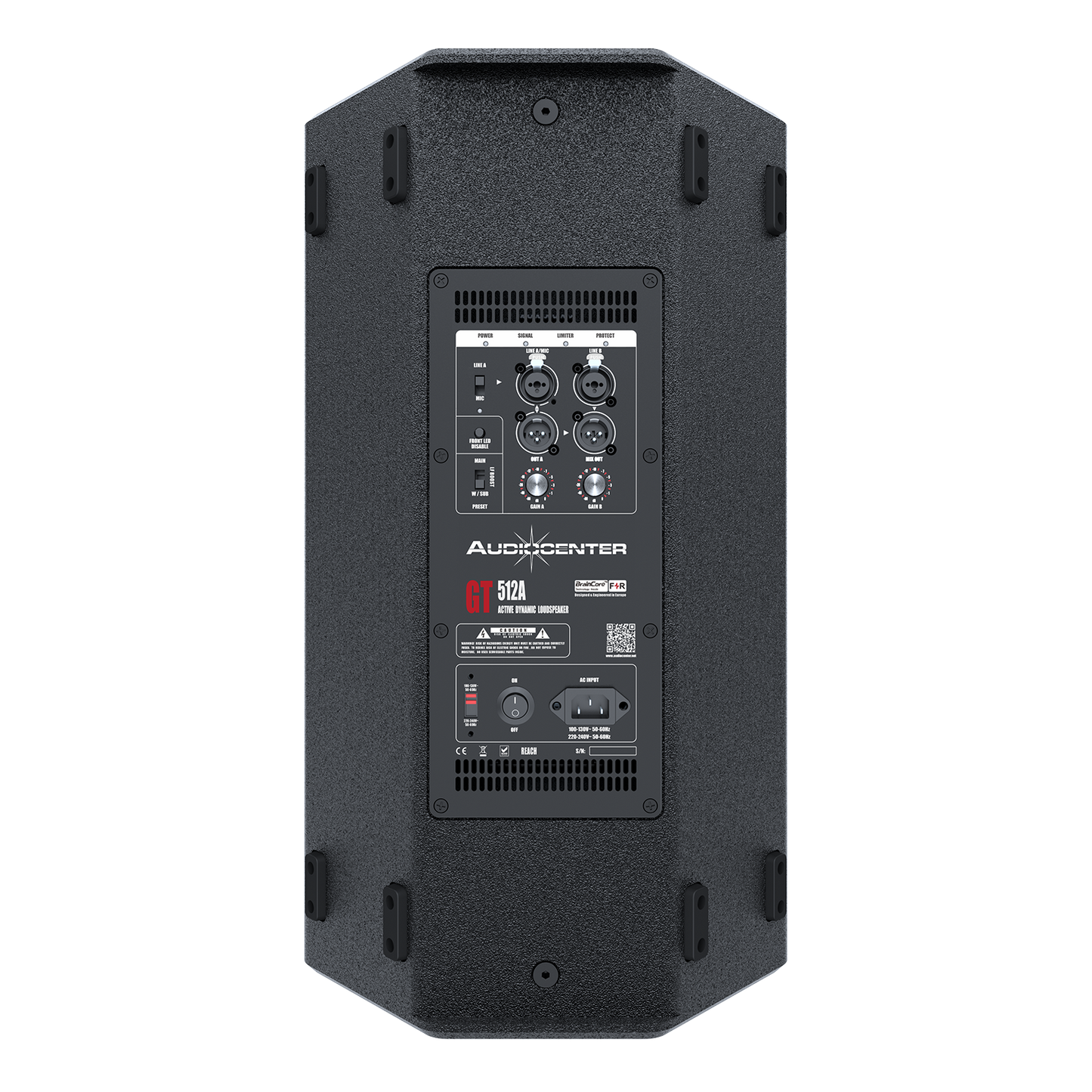GT512A ALTAVOZ AUDIO CENTER DE 12 PULGADAS 1100 WTS RMS