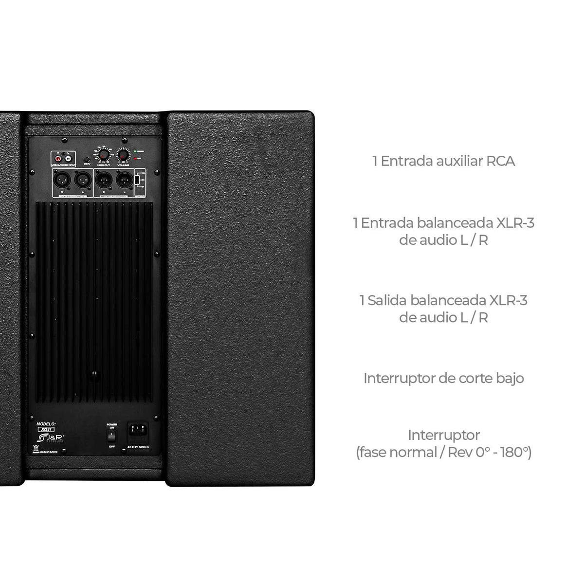 BAJO DE 18 PULGADAS ACTIVO JYR WOODEN X J5257