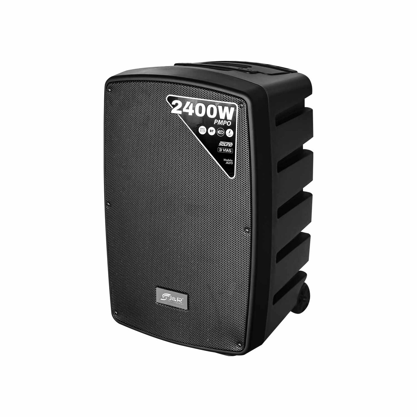 J5273  CABINA ACTIVA RECARGABLE 3 VIAS 12 PULGADAS CON 2 MICROFONOS