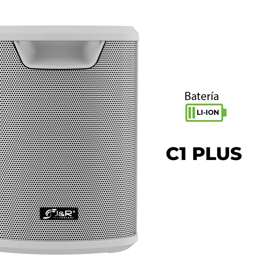 CABINA DE AUDIO RECARGABLE BLANCA C1 PLUS 6.5 PULGADAS  J5276