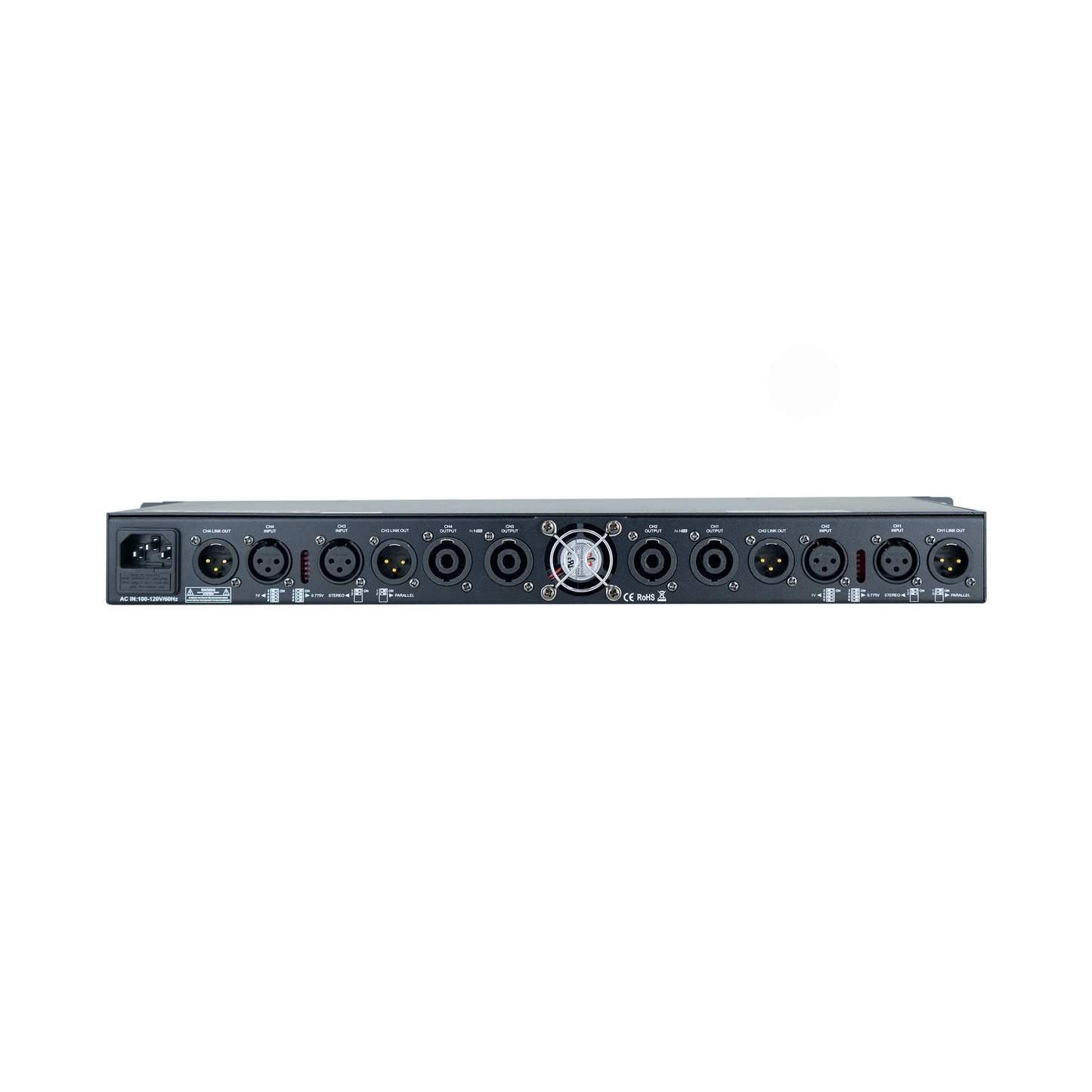 Amplificador de Potencia PRO DJ LD1400 Clase D 4 Canales 350W