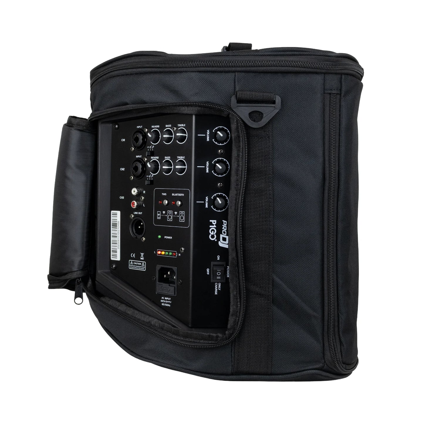 P1GO-BM PARLANTE PORTABLE RECARGABLE PRO DJ  120W 6.5 PULGADAS