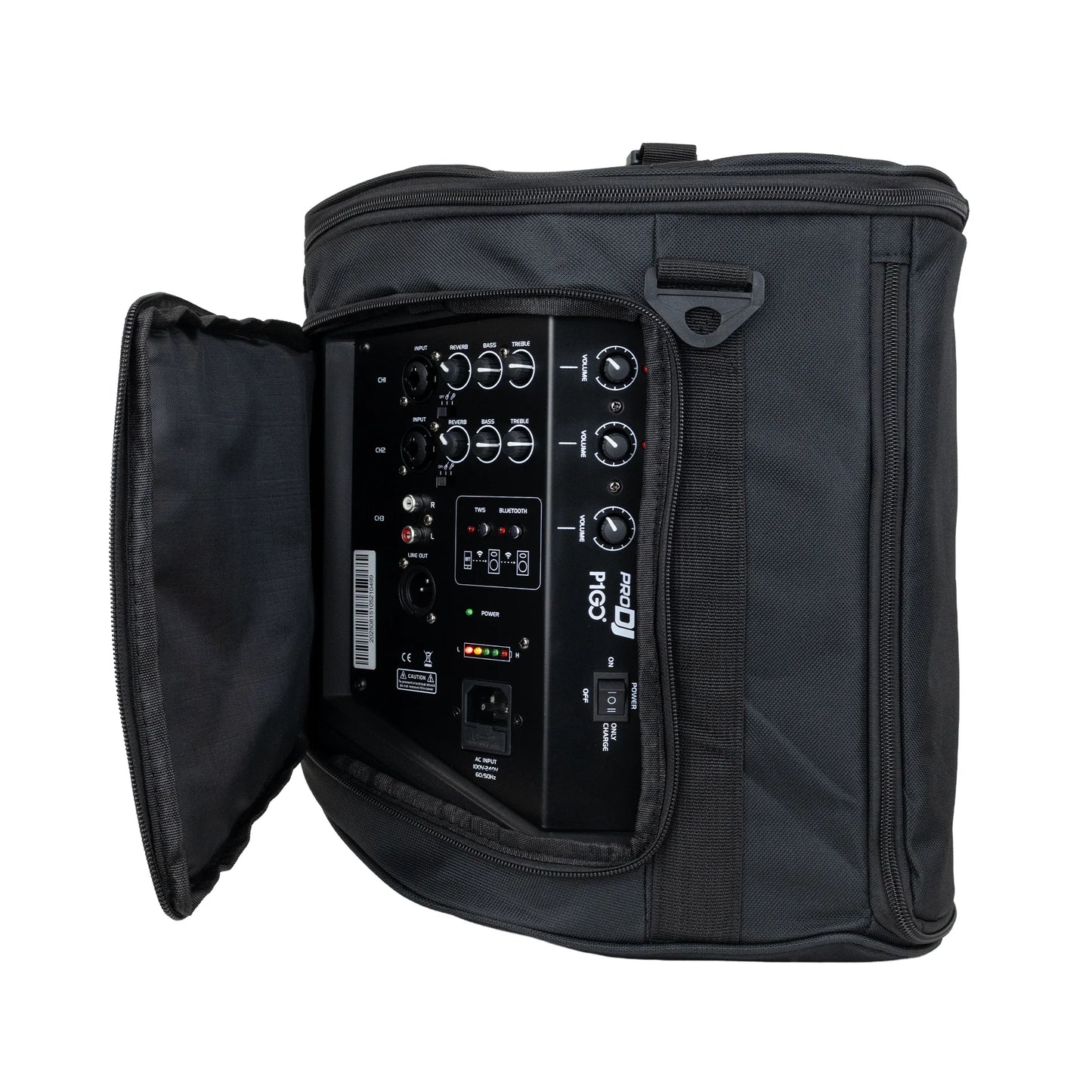 P1GO-BM PARLANTE PORTABLE RECARGABLE PRO DJ  120W 6.5 PULGADAS