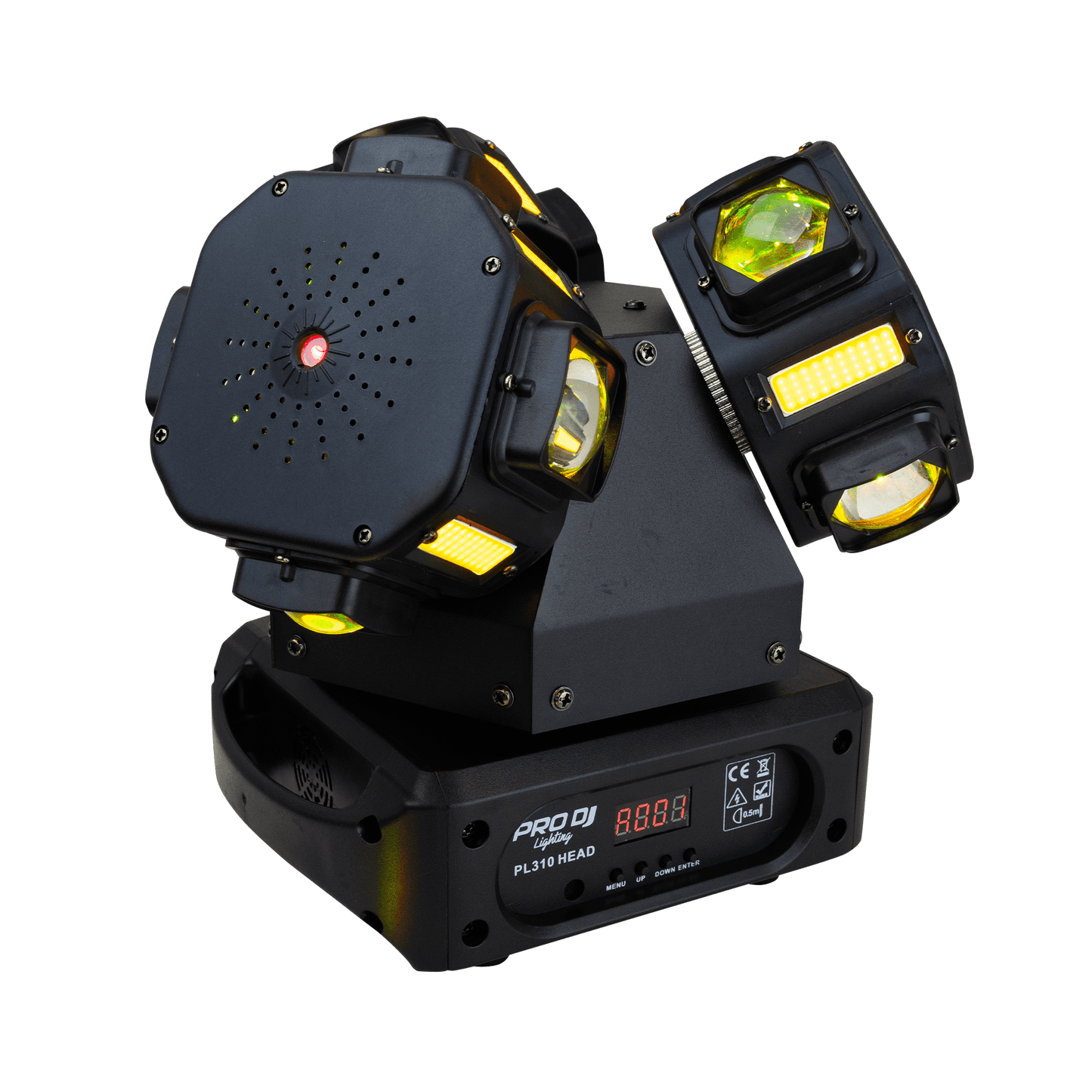 CABEZA MÓVIL TRIPLE PL310 PRO DJ LIGHTING 200W RGBW LÁSER STROBER DMX