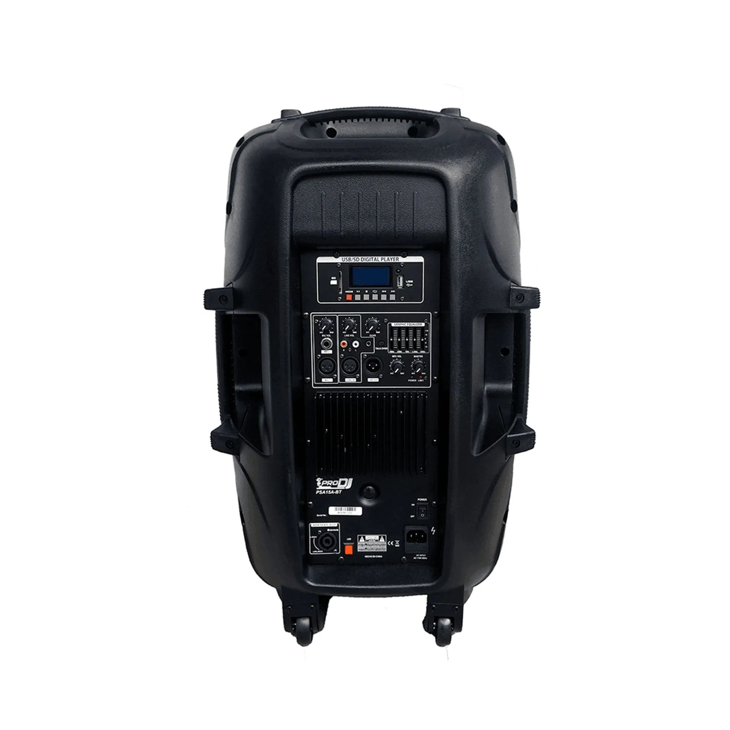 PSA15A Cabina Activa PRO DJ 15 Pulgadas con Luces Mas Base y Microfono