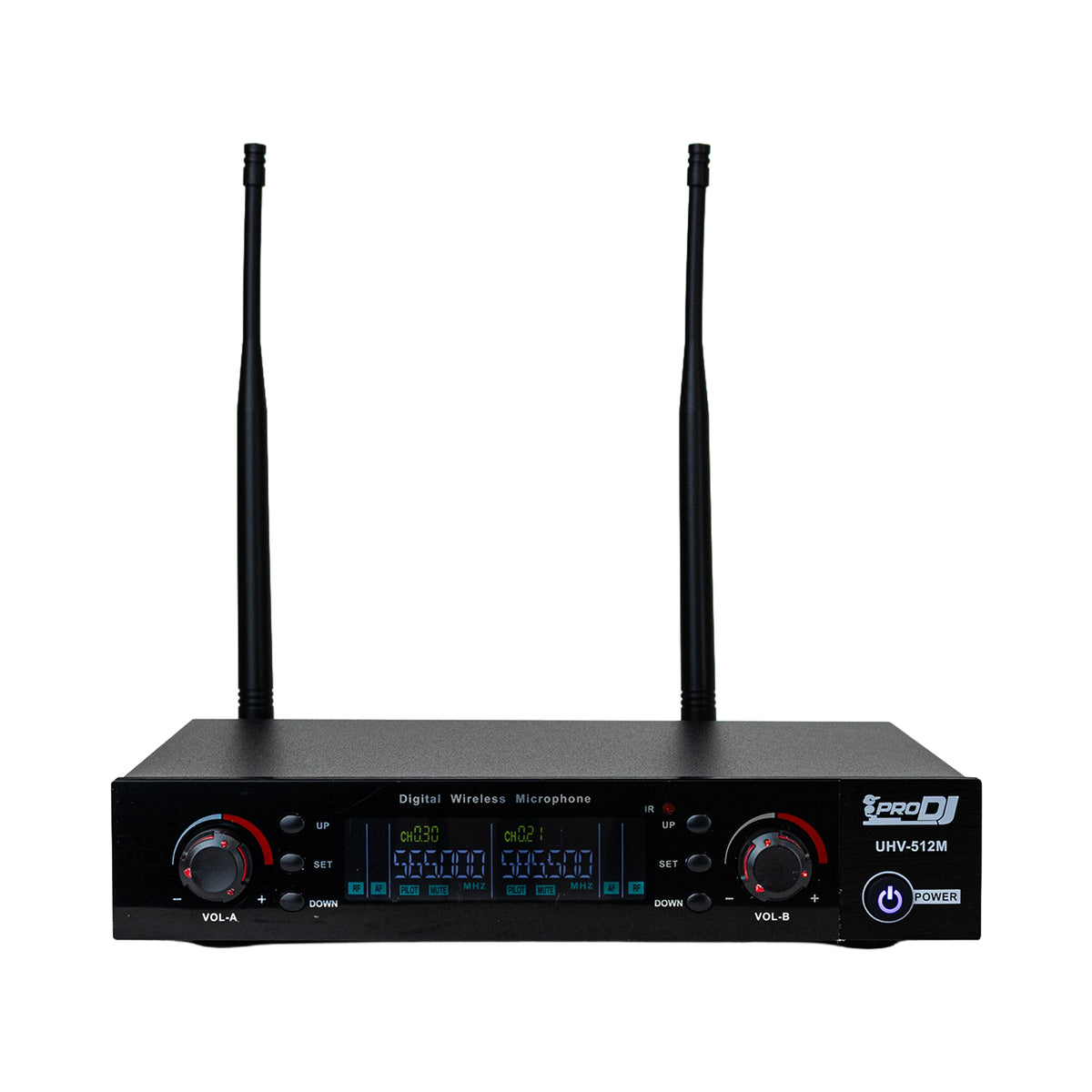 Micrófono Inalámbrico Doble UHV-512M PRO DJ | UHF 100 Frecuencias