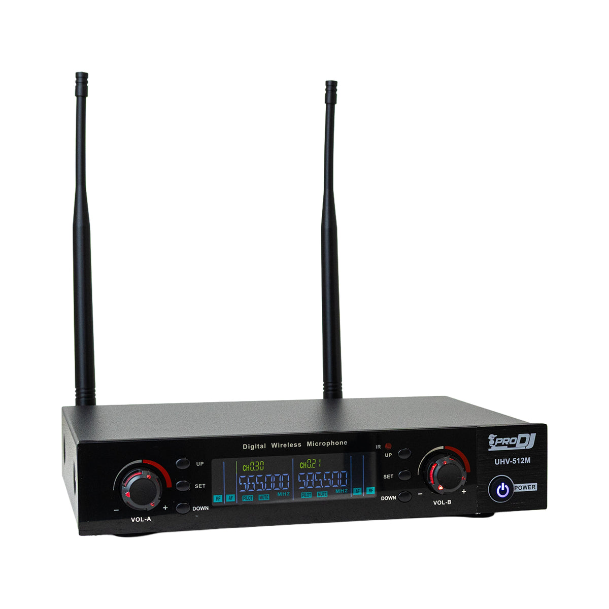 Micrófono Inalámbrico Doble UHV-512M PRO DJ | UHF 100 Frecuencias