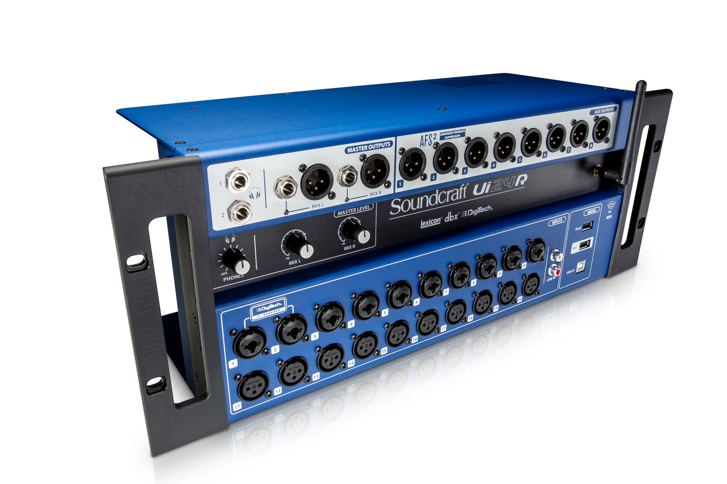 SOUNDCRAFT Ui24R Mezclador o Consola Digital de 24 Canales/Grabador Multipista USB con Control Inalámbrico