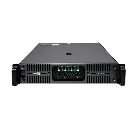V10.4 PLANTA O AMPLIFICADOR DE PONTENCIA PRO DJ 4 CANALES 1500W x4 4 Ohm