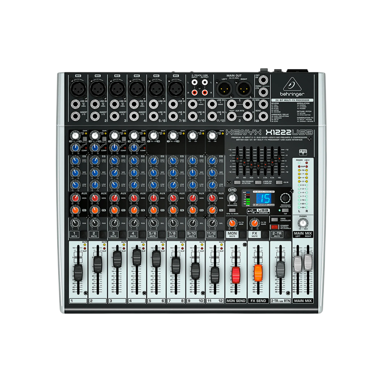 X1222USB CONSOLA BEHRINGER ANALOGA 6 ENTRADAS