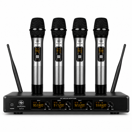 X-7-4 MICROFONOS INALAMBRICOS X4 DOBLE ANTENA
