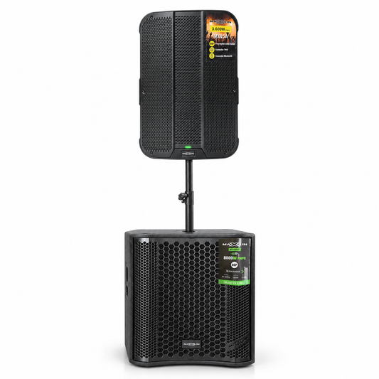 COMBO MAXLIN BAJO DE 18 PULGADAS MX18SUB + Cabina de 15 pulgadas MX15A