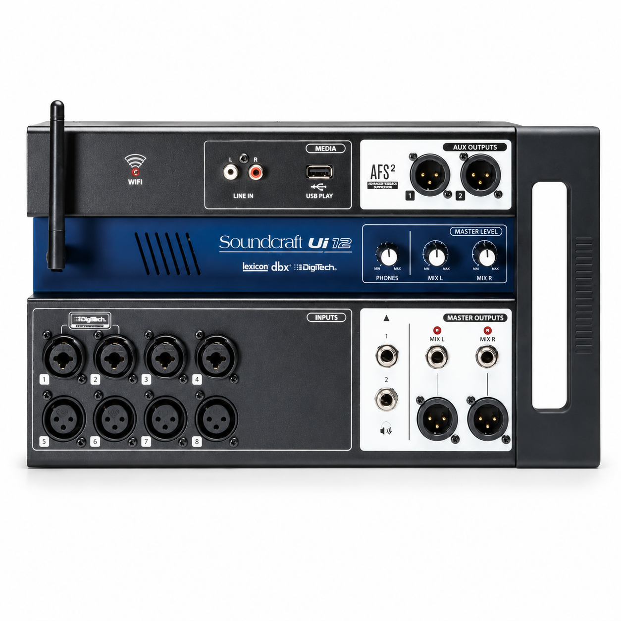 Mezclador digital de 12 canales con control inalámbrico Ui12