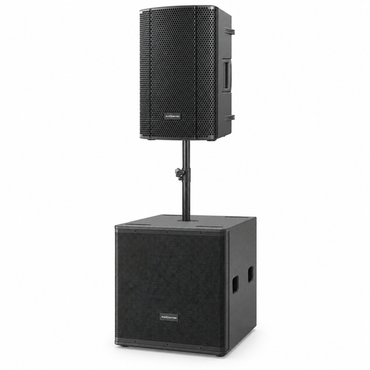 COMBO AUDIO CENTER CABINA DE 15 PULGADAS MA15 PLUS + BAJO DE 18 PULGADAS MA118